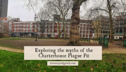 The Charterhouse area of London has played host to a monastery, a School, and university buildings...as well as the Charterhouse Plague Pit.